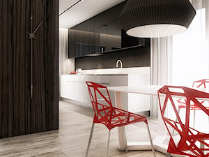 IR - Średnia biała jadalnia w kuchni, styl nowoczesny - zdjęcie od Cutout Architects