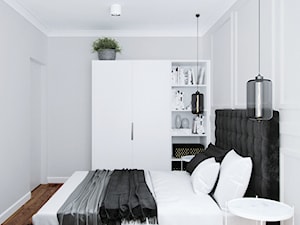 LOG - Średnia szara sypialnia, styl nowoczesny - zdjęcie od Cutout Architects