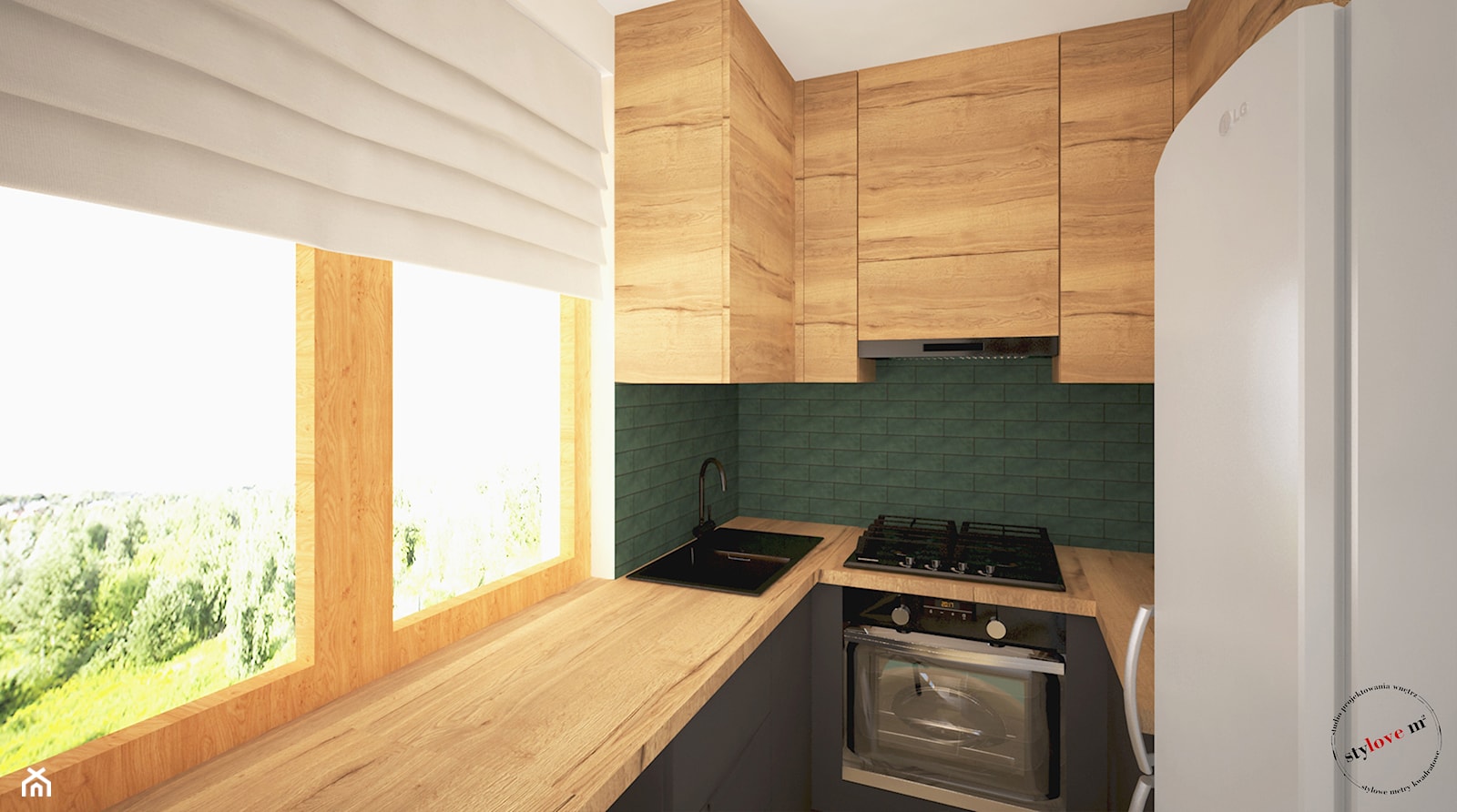 Mieszkanie z cegłą - Kuchnia, styl industrialny - zdjęcie od STYLOVE M2 - Homebook