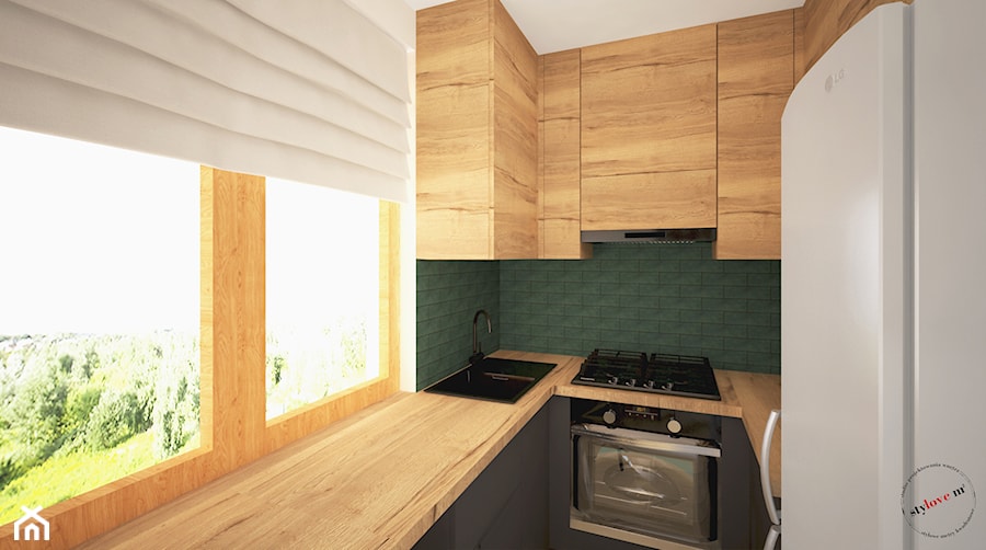 Mieszkanie z cegłą - Kuchnia, styl industrialny - zdjęcie od STYLOVE M2