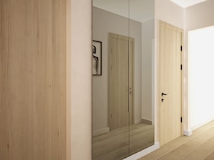 Mieszkanie z cegłą - Mały beżowy biały hol / przedpokój, styl industrialny - zdjęcie od STYLOVE M2