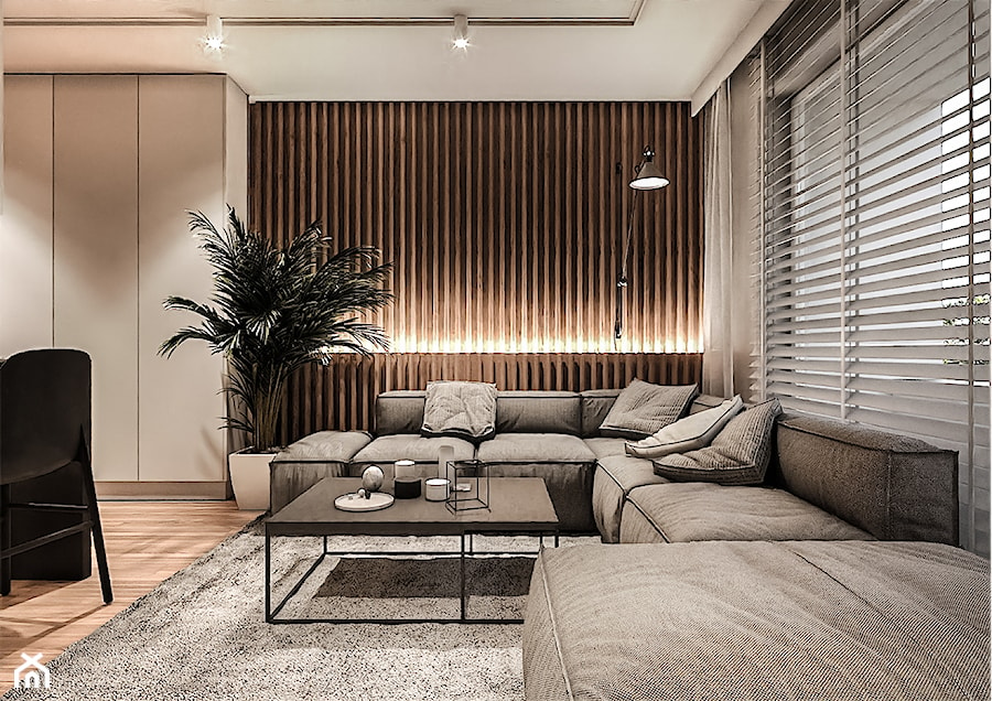wood.lines° #wnętrza #interior #design #apartament #warszawa #2019 - zdjęcie od Nahajowski Nieruchomości + Design