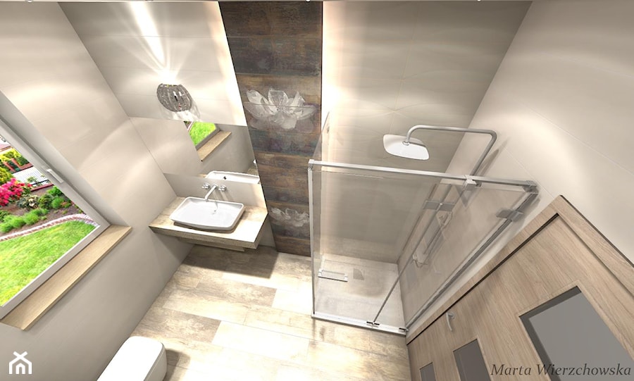 Łazienka, styl skandynawski - zdjęcie od BATHROOM DESIGN 3D, PROJEKTY ŁAZIENKEK, PROJEKTOWANIE WNĘTRZ