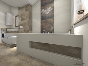Łazienka, styl rustykalny - zdjęcie od BATHROOM DESIGN 3D, PROJEKTY ŁAZIENKEK, PROJEKTOWANIE WNĘTRZ