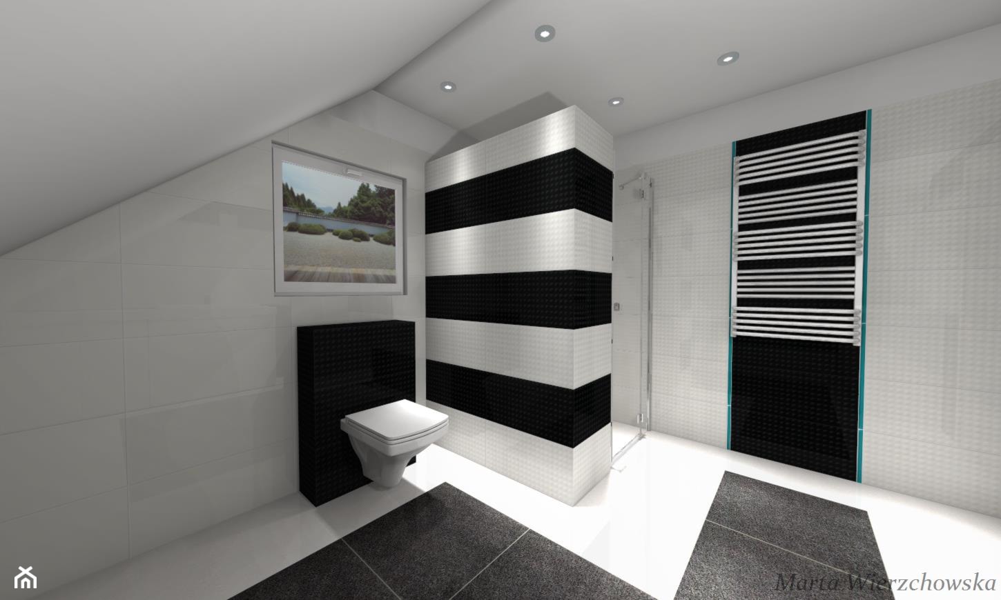Łazienka, styl nowoczesny - zdjęcie od BATHROOM DESIGN 3D, PROJEKTY ŁAZIENKEK, PROJEKTOWANIE WNĘTRZ - Homebook