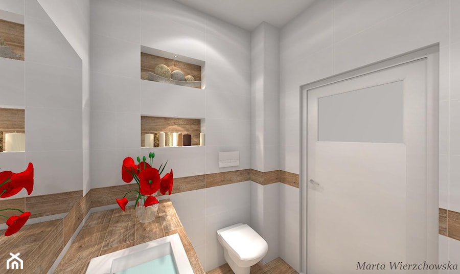 Łazienka, styl skandynawski - zdjęcie od BATHROOM DESIGN 3D, PROJEKTY ŁAZIENKEK, PROJEKTOWANIE WNĘTRZ