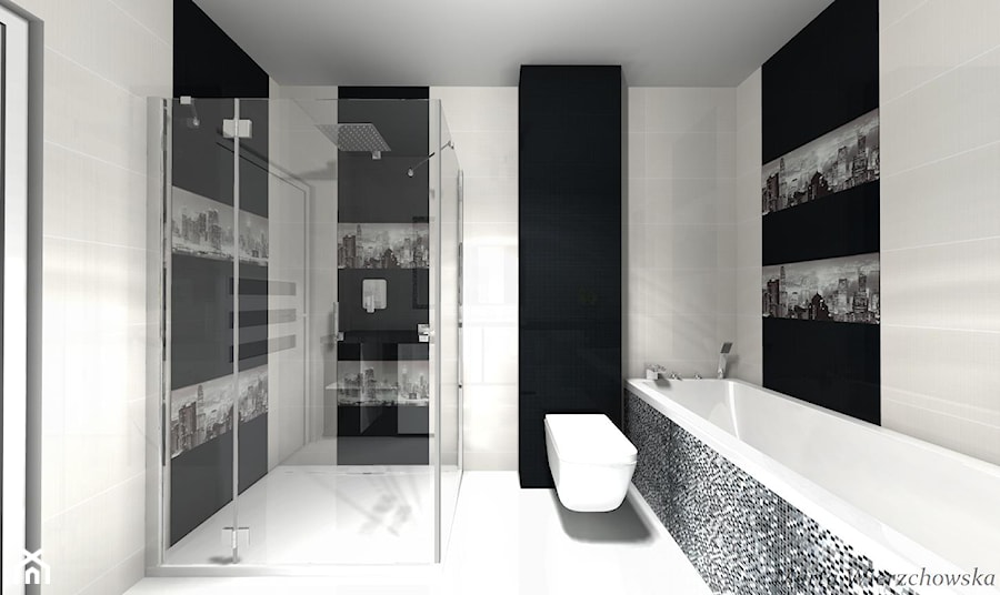 W dobrym stylu - Łazienka, styl nowoczesny - zdjęcie od BATHROOM DESIGN 3D, PROJEKTY ŁAZIENKEK, PROJEKTOWANIE WNĘTRZ