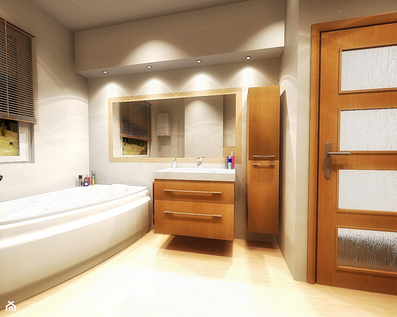 Łazienka, styl minimalistyczny - zdjęcie od BATHROOM DESIGN 3D, PROJEKTY ŁAZIENKEK, PROJEKTOWANIE WNĘTRZ - Homebook