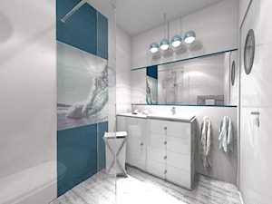 Łazienka morska - zdjęcie od BATHROOM DESIGN 3D, PROJEKTY ŁAZIENKEK, PROJEKTOWANIE WNĘTRZ