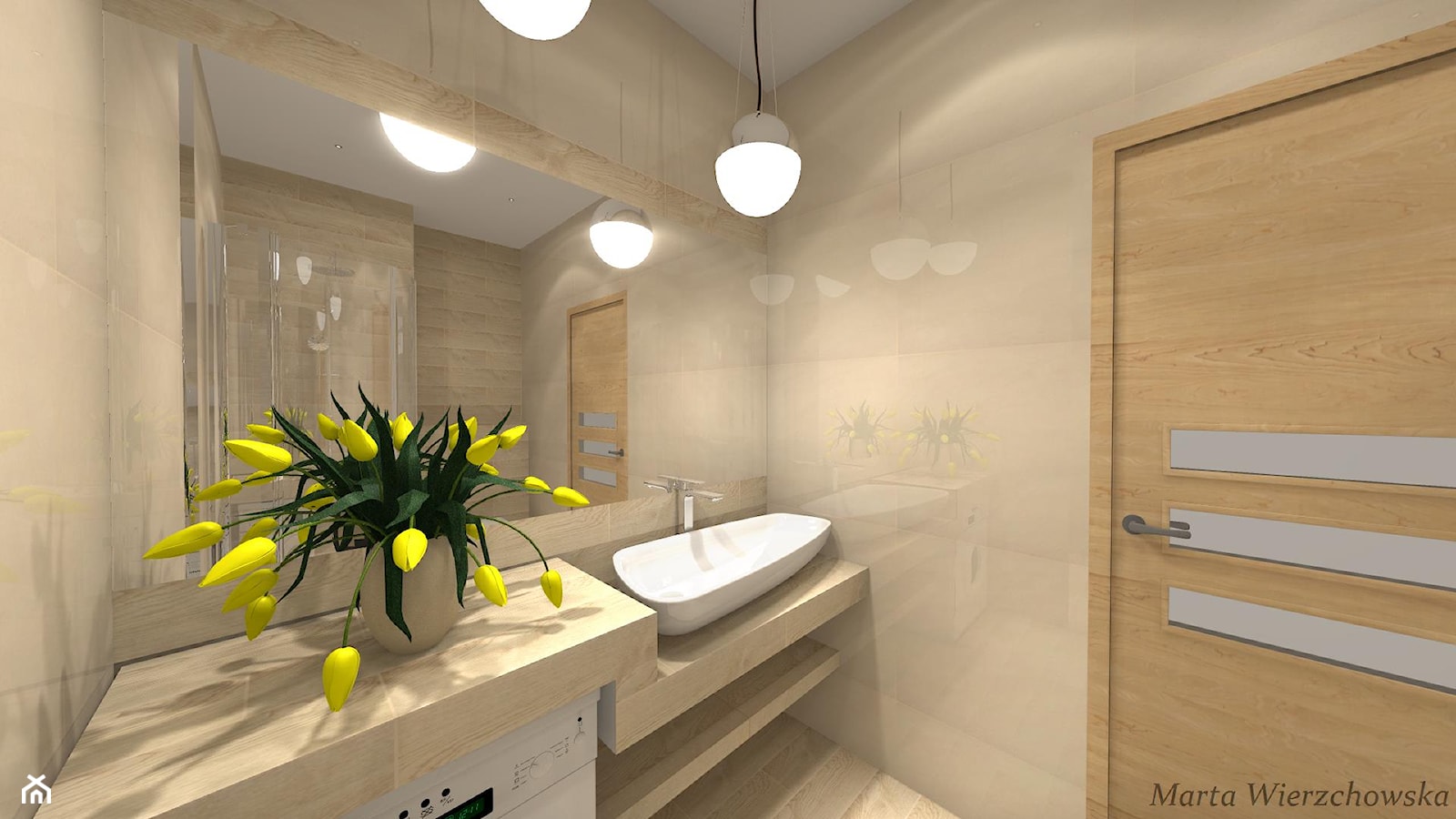 Łazienka, styl skandynawski - zdjęcie od BATHROOM DESIGN 3D, PROJEKTY ŁAZIENKEK, PROJEKTOWANIE WNĘTRZ - Homebook