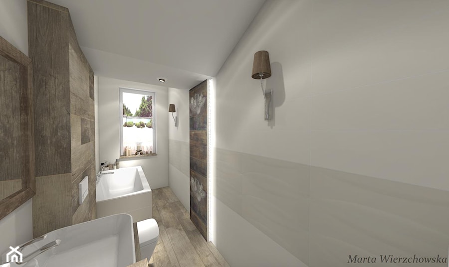 Łazienka, styl rustykalny - zdjęcie od BATHROOM DESIGN 3D, PROJEKTY ŁAZIENKEK, PROJEKTOWANIE WNĘTRZ