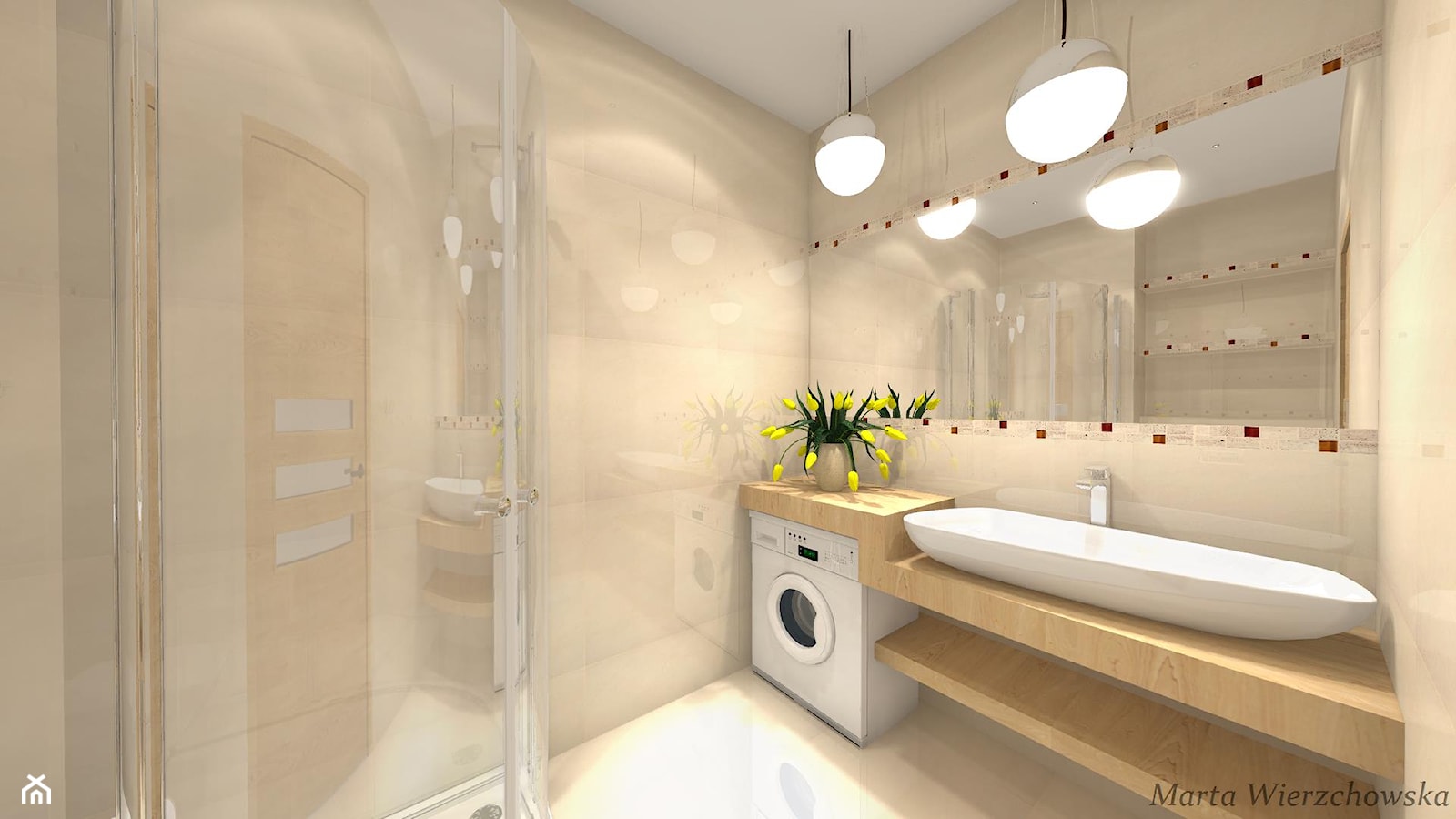 Łazienka, styl skandynawski - zdjęcie od BATHROOM DESIGN 3D, PROJEKTY ŁAZIENKEK, PROJEKTOWANIE WNĘTRZ - Homebook