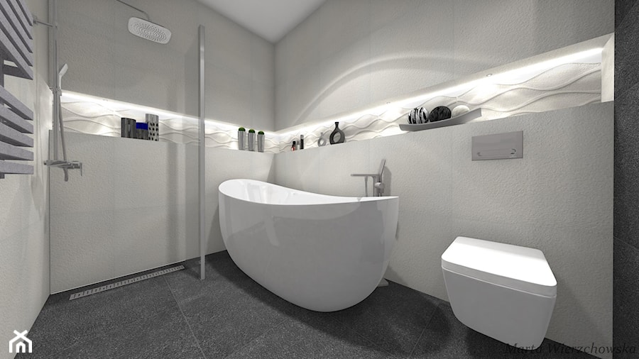 Łazienka, styl nowoczesny - zdjęcie od BATHROOM DESIGN 3D, PROJEKTY ŁAZIENKEK, PROJEKTOWANIE WNĘTRZ