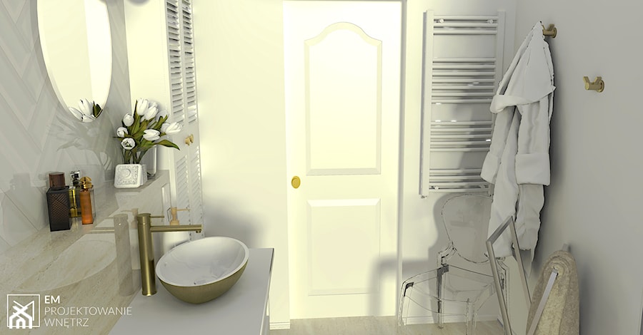 Słoneczna łazienka - zdjęcie od EM Projektowanie Wnętrz