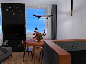 Salon z kuchnią - nowoczesny eklektyzm - zdjęcie od EM Projektowanie Wnętrz