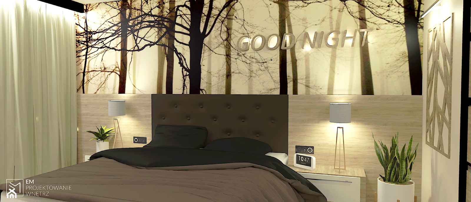 Przytulna sypialnia - zdjęcie od EM Projektowanie Wnętrz - Homebook