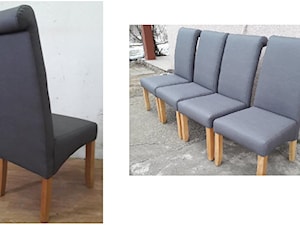 Szarne tapicerowane krzesła - zdjęcie od ATK Design Pracownia Tapicerska