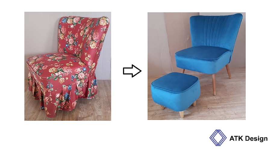 Fotel i podnóżek - zdjęcie od ATK Design Pracownia Tapicerska