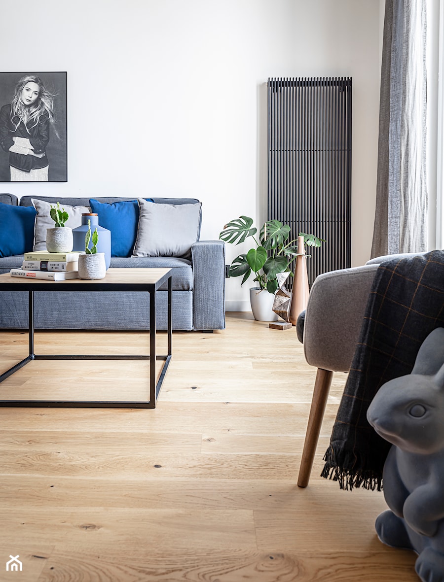 Mieszkanie z kostką Poznań - Salon, styl minimalistyczny - zdjęcie od zonaarchitekci