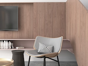 Mieszkanie lastryko Poznań - Średni biały salon, styl minimalistyczny - zdjęcie od zonaarchitekci