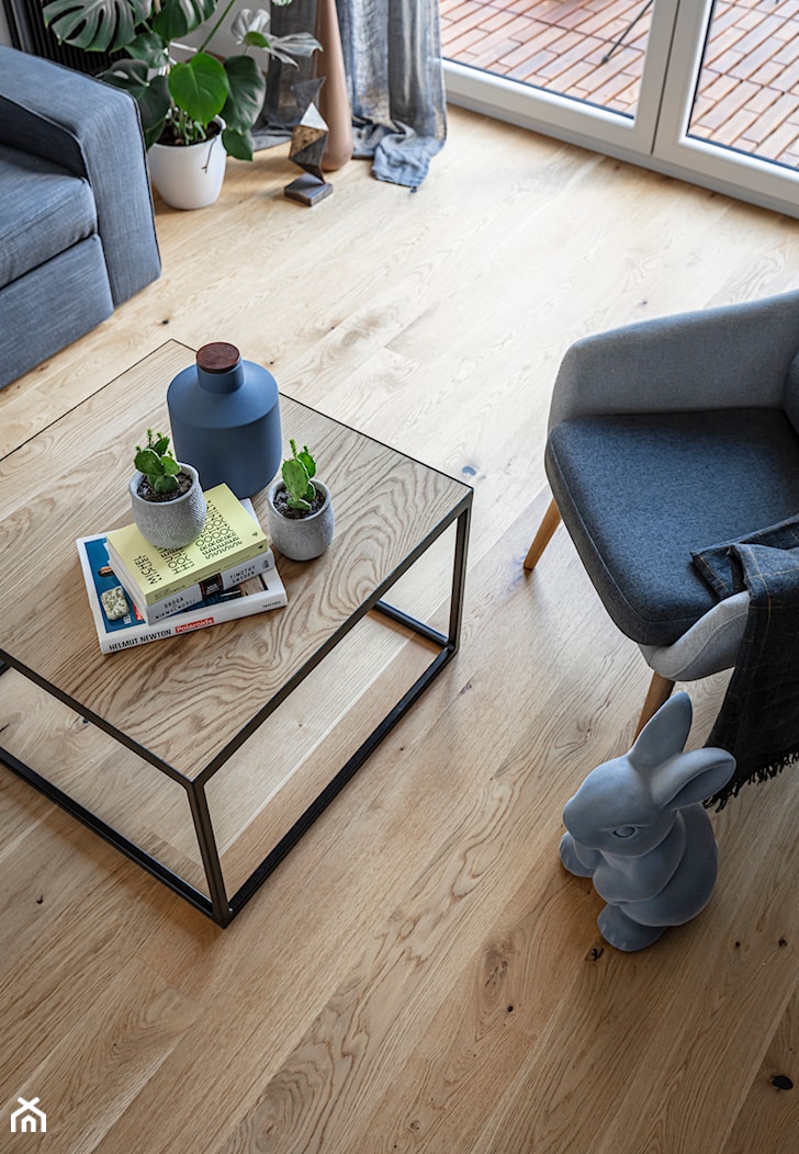 Mieszkanie z kostką Poznań - Salon, styl minimalistyczny - zdjęcie od zonaarchitekci - Homebook