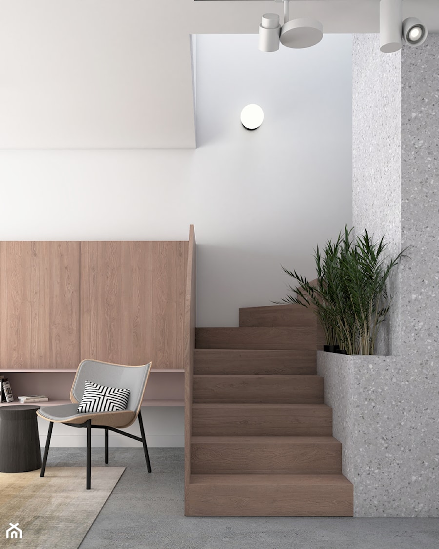 Mieszkanie lastryko Poznań - Schody, styl minimalistyczny - zdjęcie od zonaarchitekci