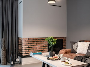W OBJĘCIACH KLIMATU - Średni szary salon, styl skandynawski - zdjęcie od Przestrzen Pracownia architektury wnetrz Krystyna Sabada