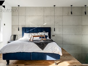 LOFTOVE LOVE - Średnia biała szara sypialnia, styl industrialny - zdjęcie od Przestrzen Pracownia architektury wnetrz Krystyna Sabada