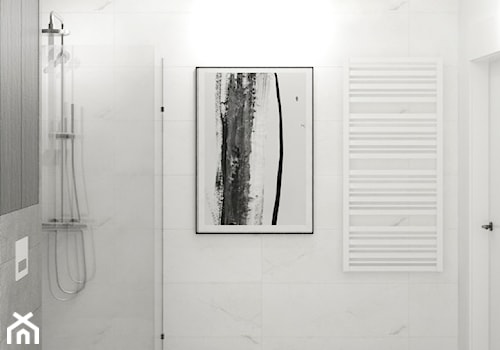 WNĘTRZA MIESZKANIA- GRODZISK MAZOWIECKI - Średnia bez okna z punktowym oświetleniem łazienka, styl nowoczesny - zdjęcie od AP KWADRAT