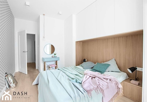 Mieszkanie na Wilanowie - Średnia biała sypialnia, styl skandynawski - zdjęcie od Dash Interiors