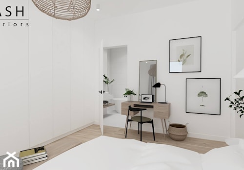 Mieszkanie na Wilanowie 2 - Średnia biała sypialnia, styl skandynawski - zdjęcie od Dash Interiors