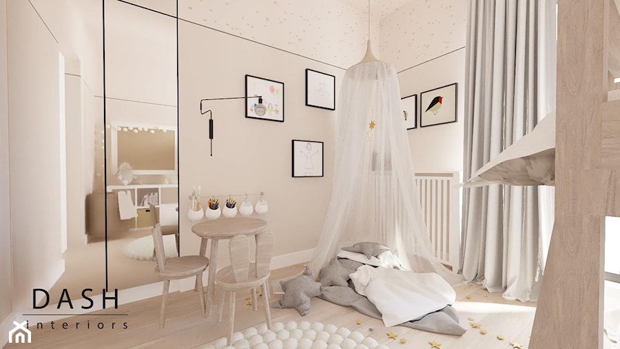 Mieszkanie na Wilanowie 2 - Średni szary pokój dziecka dla dziecka dla chłopca dla dziewczynki, styl skandynawski - zdjęcie od Dash Interiors