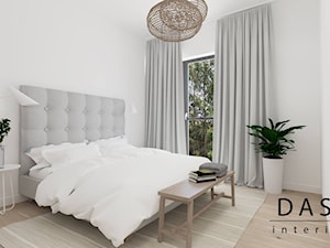Mieszkanie na Wilanowie 2 - Średnia biała sypialnia z balkonem / tarasem, styl skandynawski - zdjęcie od Dash Interiors