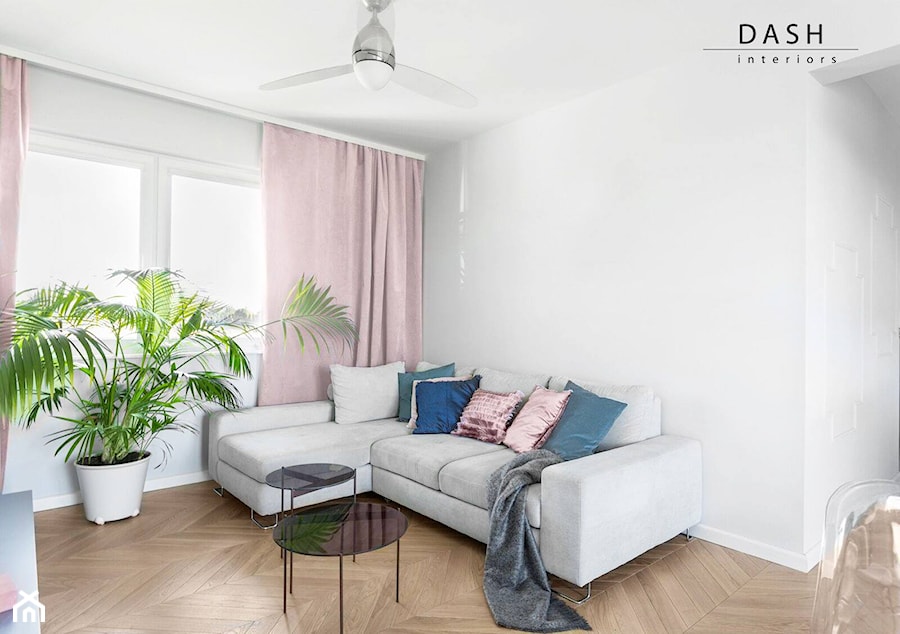 Mieszkanie pod Warszawą - Średni biały salon, styl nowoczesny - zdjęcie od Dash Interiors
