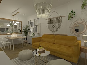 Mieszkanie 40m2 w stylu boho - Salon, styl skandynawski - zdjęcie od Kinga Filek Intenement