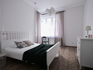 Sypialnia millennial pink - Sypialnia, styl minimalistyczny - zdjęcie od Kinga Filek Intenement