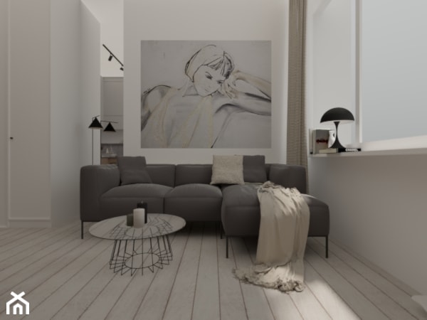 Mieszkanie kamieniczne 38m2 w stylu duńskim - Salon, styl skandynawski - zdjęcie od Kinga Filek Intenement
