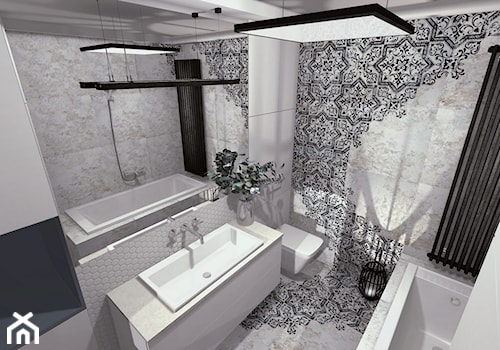 Fabryka-Design - Średnia bez okna z lustrem łazienka, styl nowoczesny - zdjęcie od Fabryka Design Kielce