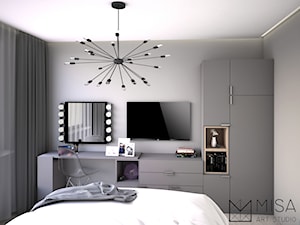 Projekt aranżacji wnętrza mieszkania w Nowej Soli - Sypialnia, styl nowoczesny - zdjęcie od misa_art_studio