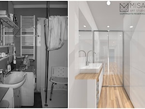 Projekt małej kuchni i łazienki w Nowej Soli - Łazienka, styl nowoczesny - zdjęcie od misa_art_studio