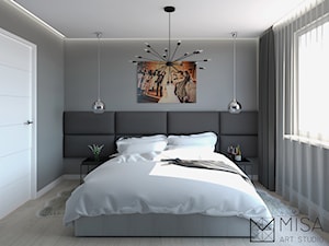 Projekt aranżacji wnętrza mieszkania w Nowej Soli - Sypialnia, styl nowoczesny - zdjęcie od misa_art_studio