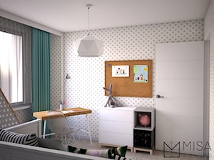 Projekt aranżacji wnętrza mieszkania w Nowej Soli - Pokój dziecka, styl skandynawski - zdjęcie od misa_art_studio