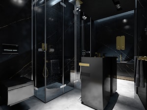 Czarna łazienka ''Gold Orchid - bathroom in a Versace styling''