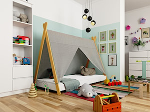 Nowoczesny pokój dla młodszych dzieci - zdjęcie od Fabryka Mebli AKORD