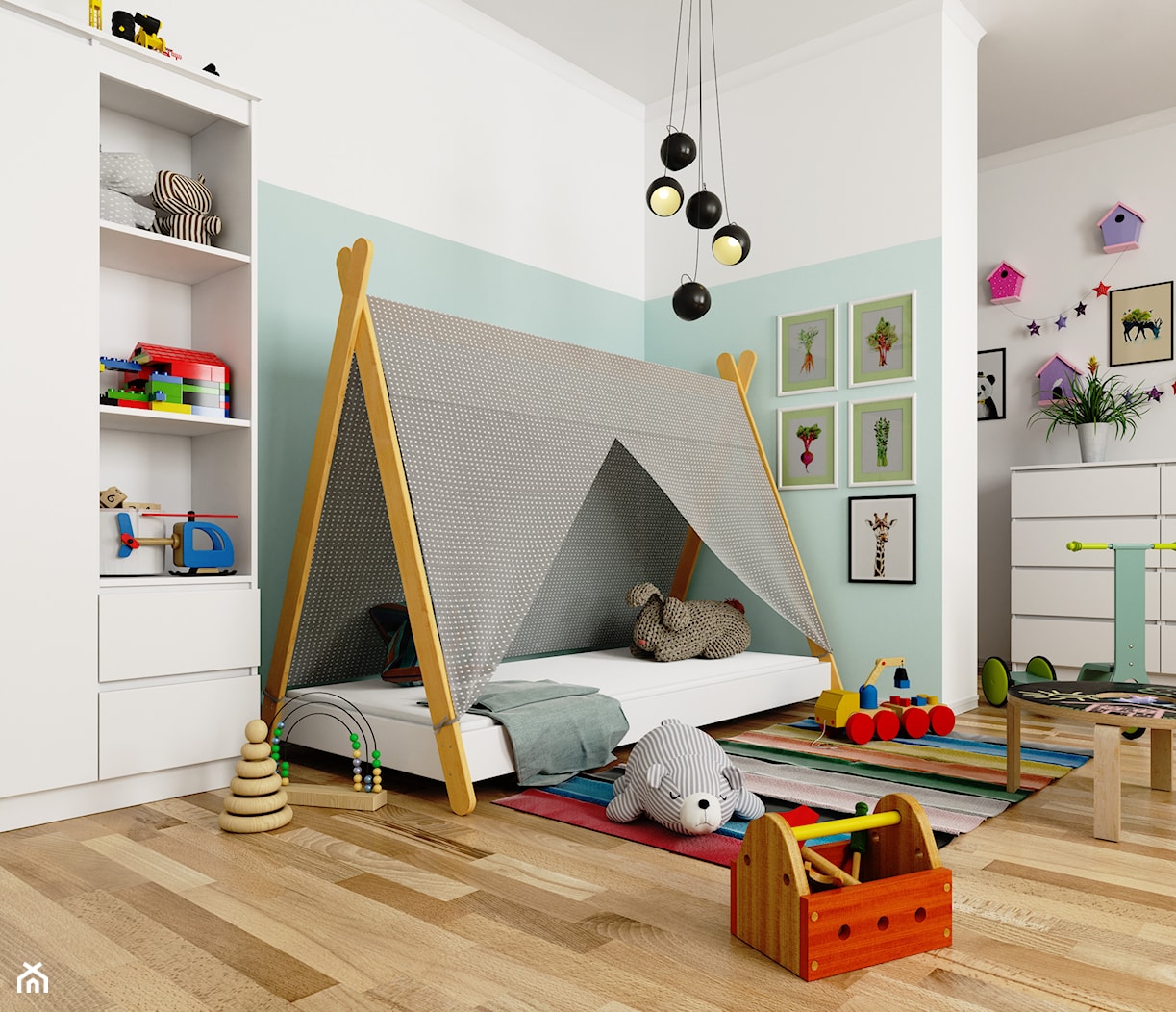 Nowoczesny pokój dla młodszych dzieci - zdjęcie od Fabryka Mebli AKORD - Homebook