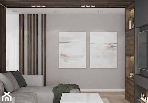 Apartament Nad Wisłą - Mały szary salon, styl nowoczesny - zdjęcie od LINEUP STUDIO