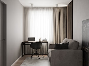 Apartament Nad Wisłą - Małe z sofą szare biuro, styl nowoczesny - zdjęcie od LINEUP STUDIO