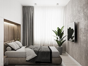 Mieszkanie w Warszawie - Średnia szara sypialnia, styl nowoczesny - zdjęcie od LINEUP STUDIO