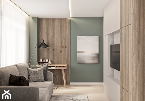 Mieszkanie w Mińsku - Średnie z sofą zielone biuro, styl nowoczesny - zdjęcie od LINEUP STUDIO