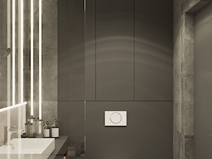 Apartament Nad Wisłą - Mała bez okna z lustrem łazienka, styl nowoczesny - zdjęcie od LINEUP STUDIO